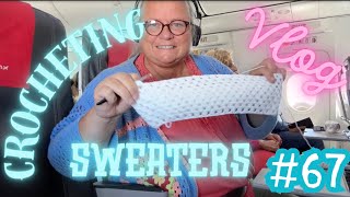 67 crocheting sweater and headband in Norway and on my way home to Spain [upl. by Auburn]