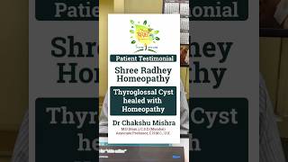 HOMEOPATHIC MEDICINE vs Surgery Which Should You Choose for Thyroglossal Cyst [upl. by Lough]