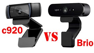 Logitech Brio Vs C920 Camera  Side by Side Comparison [upl. by Nahte]