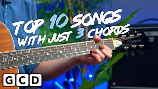 Play 10 guitar songs with 3 EASY chords  G C and D major [upl. by Trow491]