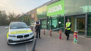 Bloodbath after security guard is stabbed at Asda Stepney Green [upl. by Ahsercal579]