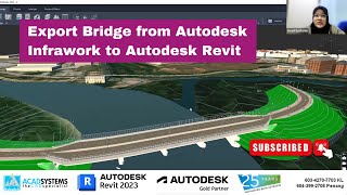 Export Bridge from Autodesk Infrawork to Autodesk Revit [upl. by Aikit398]