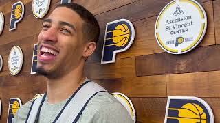 Tyrese Haliburton on being traded joining the Pacers [upl. by Hardi]