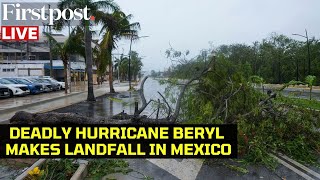 Tracking Hurricane Beryl LIVE Hurricane Beryl makes landfall in Mexico [upl. by Nader98]