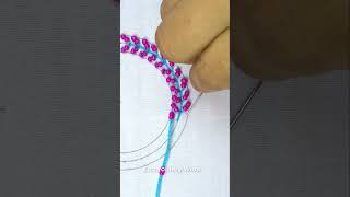 Neckline stitch hand embroidery tutorial [upl. by Bael275]