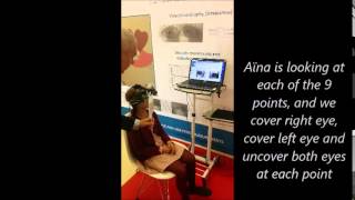 VOG VideoOculography for strabismus and nystagmus 9 Gaze Position Test [upl. by Atsillak201]