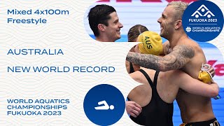 NEW WORLD RECORD  Australia  Mixed 4x200m Freestyle [upl. by Leonelle]