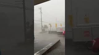 Heavy hail and strong winds hit Hachioji Tokyo Japan [upl. by Francklyn691]