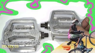 Shimano PD MX15 BMX Retro Mountain bike pedals Clean overhaul Service [upl. by Dulcinea437]