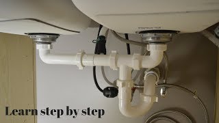 How to install the kitchen sink drain pipes [upl. by Cowen]