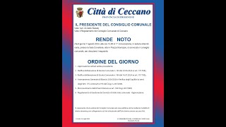 Comune di Ceccano  Consiglio Comunale del 07082024 [upl. by Eerased86]