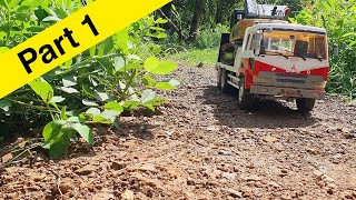 Project Digging Canal Transport RC Excavator CAT 336D to construction site Part 1 [upl. by Mile524]