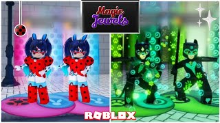 TRANSFORMAÇÕES COM DOIS MIRACULOUS EM DUPLAS Magic Jewels  Roblox [upl. by Lairea]