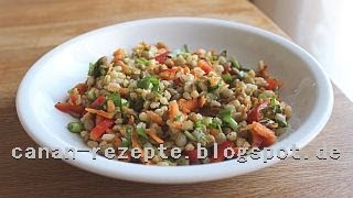 WEIZENSALAT MIT LINSEN absolut lecker vegetarisch gesund vegan türkisch Kochen CANANS REZEPTE [upl. by Legra]