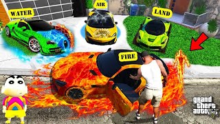 Franklin Collecting SECRET ELEMENTAL CARS in GTA 5  SHINCHAN and CHOP [upl. by Pierpont861]