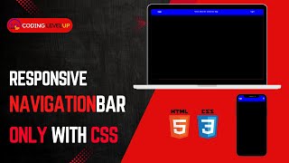 simple responsive header navbar only with html and css under 8 minutes [upl. by Hannon166]