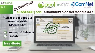 Webinar a3con  Modelo 347 [upl. by Ayrad]