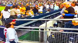 Jesse Winker Arguing with Padres fan who was Losing his Mind at Nationals for “Throwing at Profar” [upl. by Alurd]