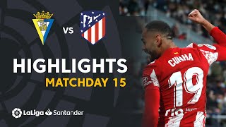 Resumen de Cádiz CF vs Atlético de Madrid 14 [upl. by Franciscka]