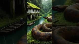 Python snake nature sound relaxing waterfall pythonsnake giantpython animals relax [upl. by Atillertse]