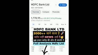 Hdfc bank share latest news shorts [upl. by Accalia289]