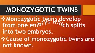 MONOZYGOTIC TWINSPREGNANCY [upl. by Aminta]