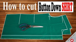 How to cut button down shirt  step by step tutorial English [upl. by El]