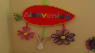 Letrero de quotBienvenidaquot primaveralpascua DIY Easter Welcome Sign [upl. by Ellyn]