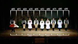 Shellsort with Hungarian Székely folk danceflv [upl. by Edualcnaej797]