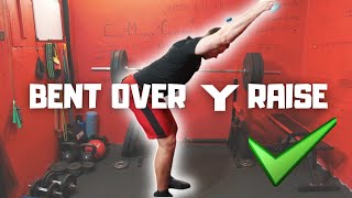 Bent Over Y Raise Tutorial – One of the best DUMBBELL exercises for your LOWER TRAPS [upl. by Einaj525]