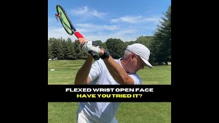 Flexed wrist golf swing with neutral club face how does it work Players like Morikawa [upl. by Eidoc]