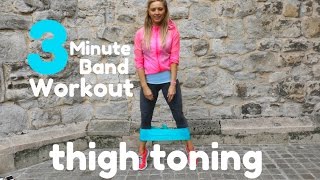 3 MINUTE THIGH TONING RESISTANCE BAND WORKOUT  also sculpts and lifts the booty [upl. by Madigan]