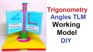 trigonometry angles working model tlm  maths  diy  craftpiller howtofunda [upl. by Icyaj108]