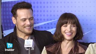 Sam Heughan Caitriona Balfe and the rest of the Outlander Cast Tease Season 4  TV Insider [upl. by Harpole]