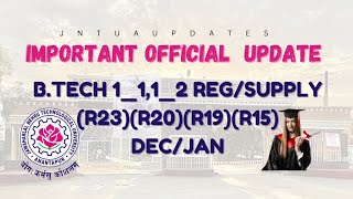 JNTUABTECH 1112 REGSUPPLY NOTIFICATION UPDATE🤷 [upl. by Nisaj]