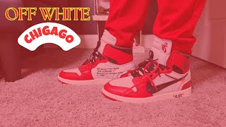 Jordan 1 Off White Chicago Review and Unboxing [upl. by Pasho]