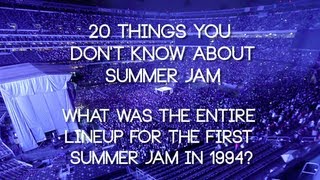 What was the artist lineup for the First Summer Jam [upl. by Mok642]