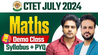 CTET 7 JULY 2024 MATHS DEMO by Sachin Academy live 3pm [upl. by Boylan]