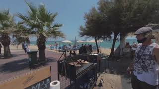 Beach of Badalona Spain 2021 vr180 stereoscopic 3d [upl. by Ylatan]