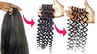 2 Different Ways To Curl BraidingKanekalon And Synthetic Hair For Goddess Braids  No Straws [upl. by Noonberg]