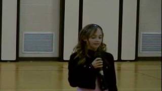 ♫ Concrete Angel by Martina Mcbride sung by 9 year old singer for talent show ♫ [upl. by Yelloh]