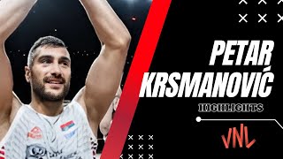 Petar Krsmanović HIGHLIGHTS  Brazil 🇧🇷 🆚 Serbia 🇷🇸  Mens Volleyball VNL 2024 [upl. by Ardath]