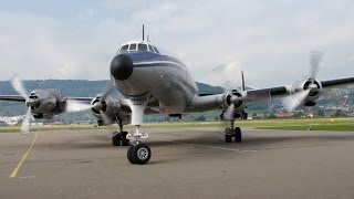 Lockheed Super Constellation StartUp amp Take Off at Airport BernBelp [upl. by Atikcir]