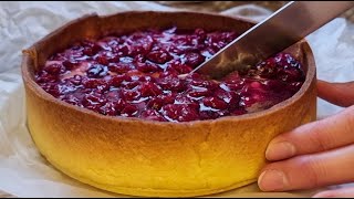 Tyrolean cherry pie Summer pie with custard cream and berries [upl. by Bobbye]