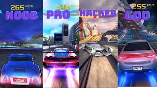 Asphalt8 Noob vs Pro vs Hacker Vs God [upl. by Aitnyc]