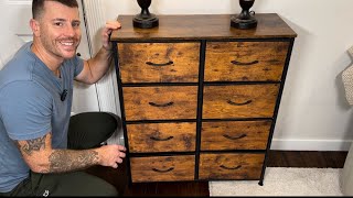 Details amp Full Review of the WLIVE Fabric Dresser for Bedroom [upl. by Nnylaf]