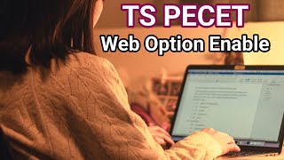 ts pecet  web option enable  full details srinupetcreations [upl. by Nordek]