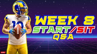 Week 8 Fantasy Football Start Em Sit Em LIVE Stream [upl. by Lenahtan]