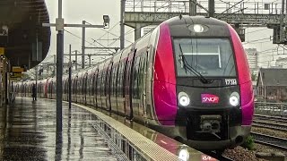 Paris trains  RER E les Z 50000 quotFrancillienquot en circulation sur la ligne [upl. by Desma]