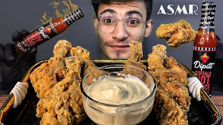 ASMR MUKBANG  Eating Fried Chicken With Buffalo Hot Sauce  Eating ASMR [upl. by Gnilsia]